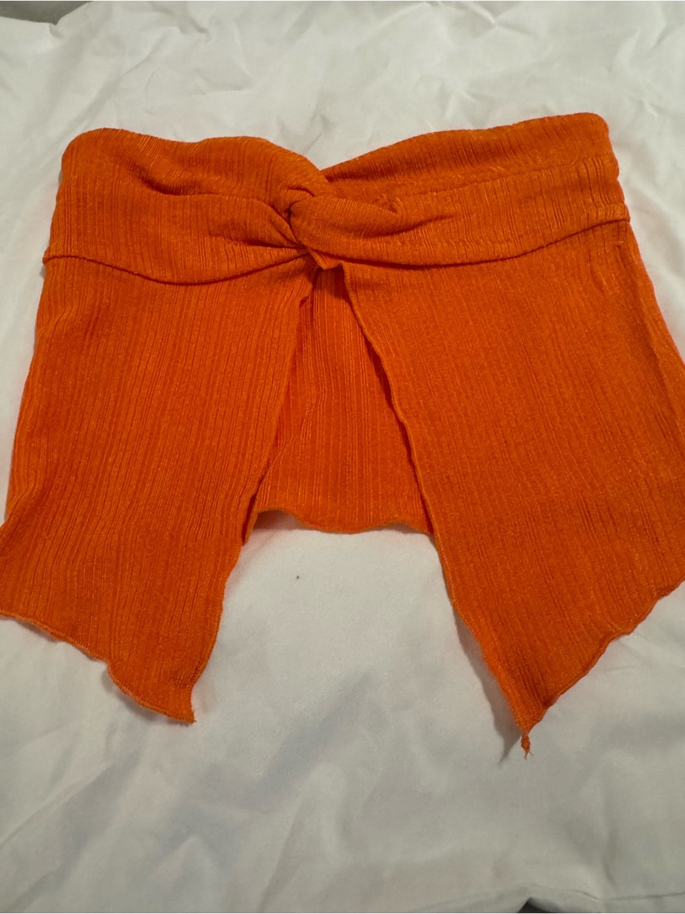 Princess Polly Orange Knot-Front top